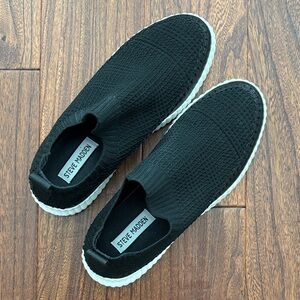 Steve Madden Samarah Black Fashion Slip On Cloth Sneaker | Women's Size 9.5M
